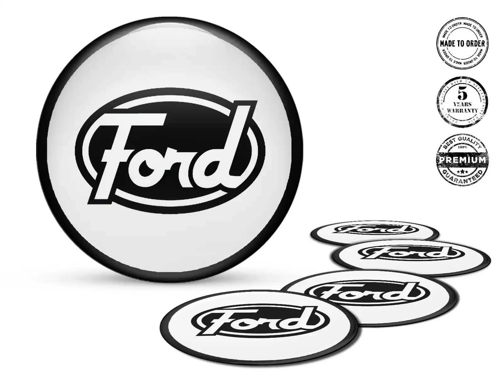 Ford Domed Label Edition High-Quality Rim Decals